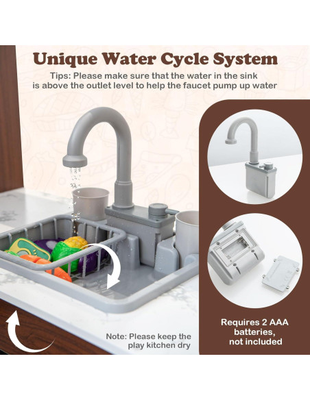 Juego de Cocina Infantil en Esquina HONEY JOY con Luces y Sonidos