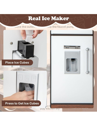 Juego de Cocina Infantil en Esquina HONEY JOY con Luces y Sonidos