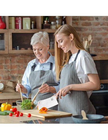 Cuchillo Cleaver Imarku 17.78 cm Acero Inoxidable SUS440A