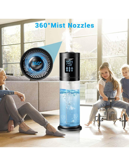 Humidificador Hiswelle 8L Ultrasónico con Difusor y Luz LED