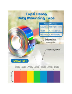 Cinta Doble Cara Tapsi 3 cm x 3 m Resistente Interior Exterior 2