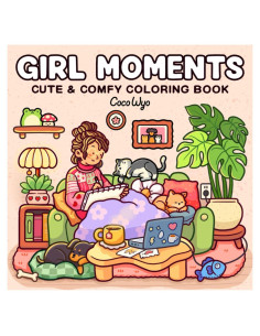 Libro para Colorear Momentos de Chicas 40 Ilustraciones