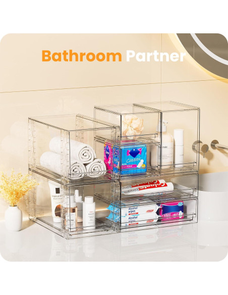 Cajones de Almacenamiento Apilables A-LuGei 19.1 cm Acrílico