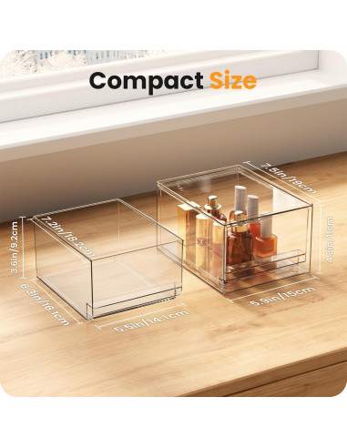 Cajones de Almacenamiento Apilables A-LuGei 19.1 cm Acrílico