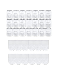 100 Clips Transparentes MOVELYST con 120 Tiras Adhesivas