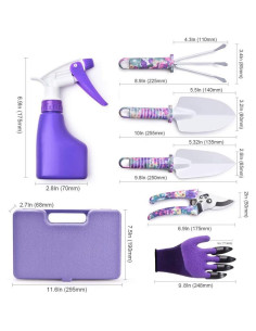 Juego de Herramientas de Jardín 6 Piezas WISDOMLIFE Antideslizante 2