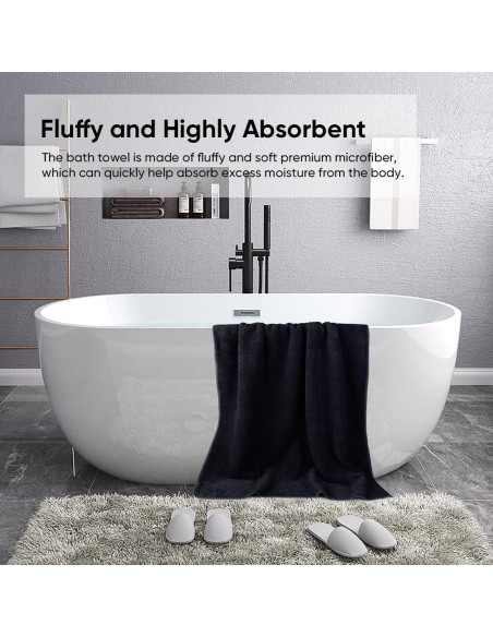 HOMEXCEL Toallas de Baño Ultra Suaves Paquete de 2 178x89cm