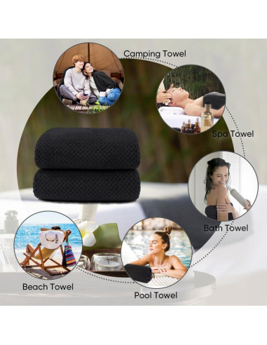 HOMEXCEL Toallas de Baño Ultra Suaves Paquete de 2 178x89cm