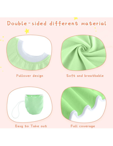 Baberos de Toalla Newwiee 5 Pcs para Bebé Unisex Absorbentes