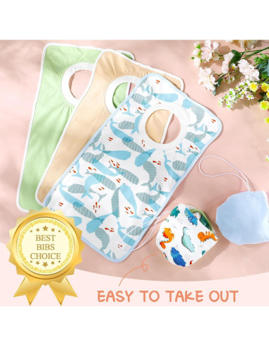 Baberos de Toalla Newwiee 5 Pcs para Bebé Unisex Absorbentes