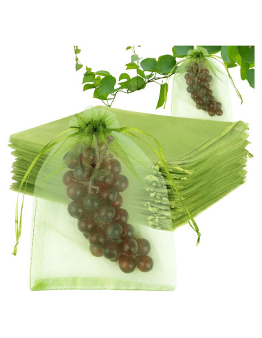 Bolsas de Protección para Frutas ANZNKU 100pcs 20x30 cm Verde