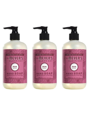 Jabón de Manos Mrs. Meyer's Clean Day Mum 370 ml x 3 Gel