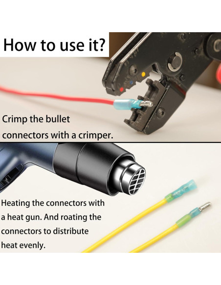 Kit de 110 Conectores de Cable de Bala Termoretráctiles Feggizuli