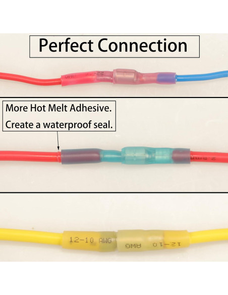 Kit de 110 Conectores de Cable de Bala Termoretráctiles Feggizuli