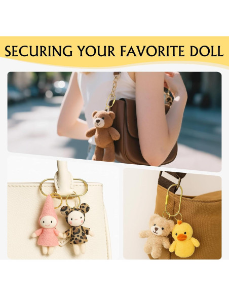 Anillas de Llave de Latón Tiezzi Gold, 4 Piezas con Carabinero