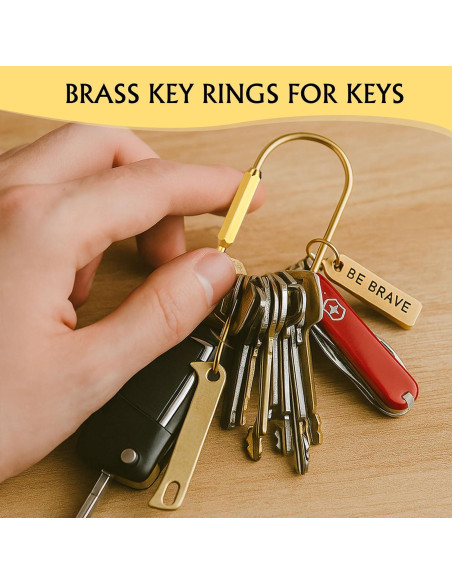 Anillas de Llave de Latón Tiezzi Gold, 4 Piezas con Carabinero