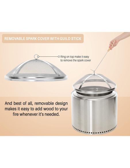 Cubierta de Chispas COSPARX para Fogata Bonfire Acero Inoxidable
