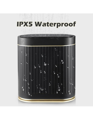 Papelera de Baño ELPHECO 7.5L Sensor Movimiento Negro-Dorado