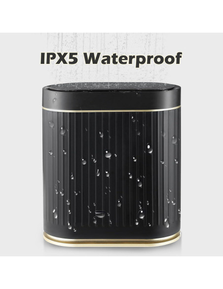 Papelera de Baño ELPHECO 7.5L Sensor Movimiento Negro-Dorado