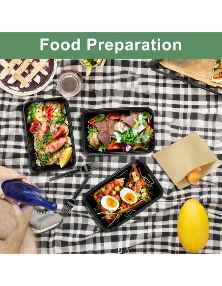 Contenedores de Comida Reutilizables Kapawze 38 oz 92 Pcs