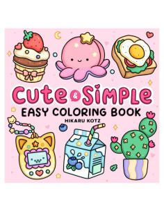 Easy: Cute & Simple Coloring Book for Adults and Kids