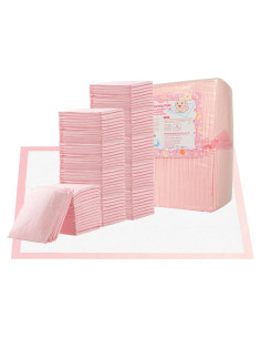 Almohadillas Desechables para Cambiar Bebés Nihao Honey 100 Unidades 33x46 cm Rosa