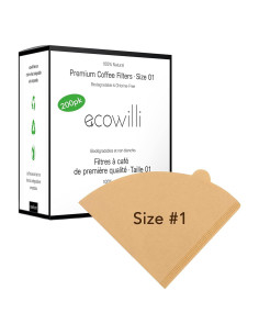 Filtros de Café Biodegradables Ecowilli Tamaño 01 - 200 Unidades