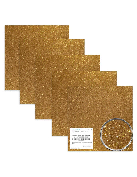 Vinilo Adhesivo Brillante Dorado Antiguo 30x30 cm - Turner Moore