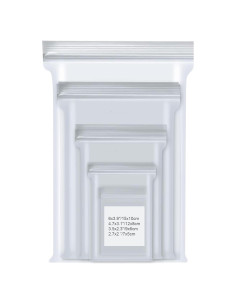 400 Bolsas de Plástico Reutilizables VOPTON 4 Tamaños 15x10cm