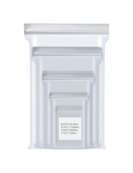 400 Bolsas de Plástico Reutilizables VOPTON 4 Tamaños 15x10cm