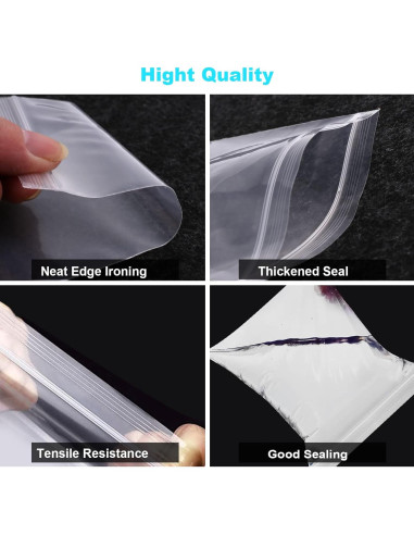 400 Bolsas de Plástico Reutilizables VOPTON 4 Tamaños 15x10cm