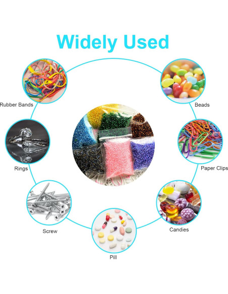 400 Bolsas de Plástico Reutilizables VOPTON 4 Tamaños 15x10cm