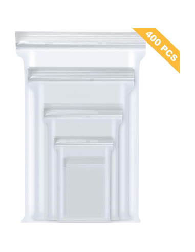 400 Bolsas de Plástico Reutilizables VOPTON 4 Tamaños 15x10cm