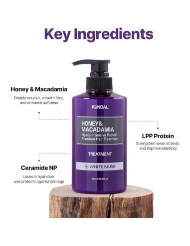 KUNDAL Champú y Acondicionador Vainilla Ámbar 500 ml - Hidratante
