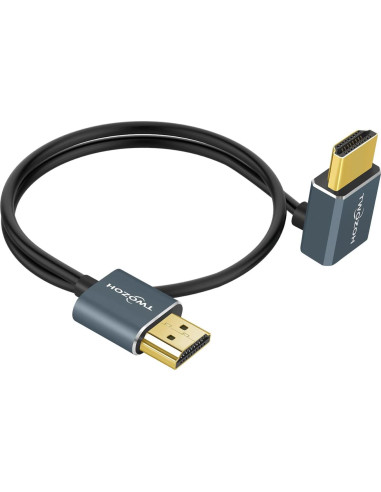 Cable HDMI Flexible Twozoh 0.3m 90 Ultra Delgado 4K 60Hz