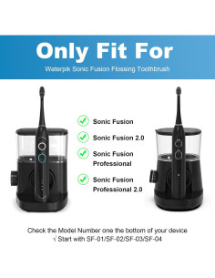 Cabezas de cepillo de repuesto WaterPik Sonic-Fusion 4 unidades 2