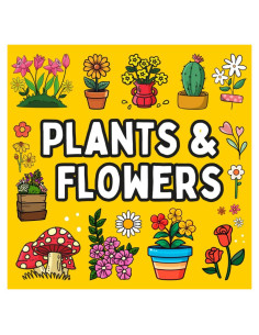 Bold and Easy Flowers & Plants Coloring Book: 51 Big and Simple Designs for Adults, Seniors, and Kids