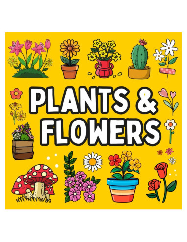 Bold and Easy Flowers & Plants Coloring Book: 51 Big and Simple Designs for Adults, Seniors, and Kids