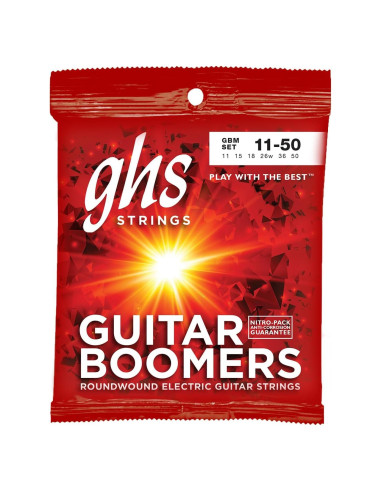 Cuerdas de guitarra eléctrica GHS Boomers GBM 11-50 acero niquelado