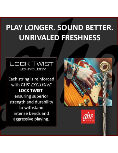 Cuerdas de guitarra eléctrica GHS Boomers GBM 11-50 acero niquelado