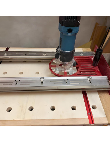 Base de Router Universal Toolcool 24.4x15.7cm Aluminio