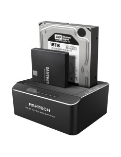 Dock HDD SATA Doble Bahía RSHTECH RSH-DS01 16TB USB 3.0