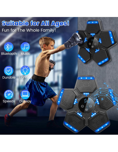Máquina de Boxeo Musical COUOMOXA para Niños 6+ Años