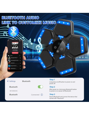 Máquina de Boxeo Musical COUOMOXA para Niños 6+ Años