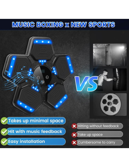 Máquina de Boxeo Musical COUOMOXA para Niños 6+ Años