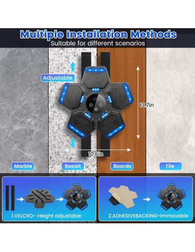 Máquina de Boxeo Musical COUOMOXA para Niños 6+ Años