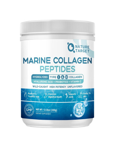 Polvo de Péptidos de Colágeno Marino Nature Target 350g