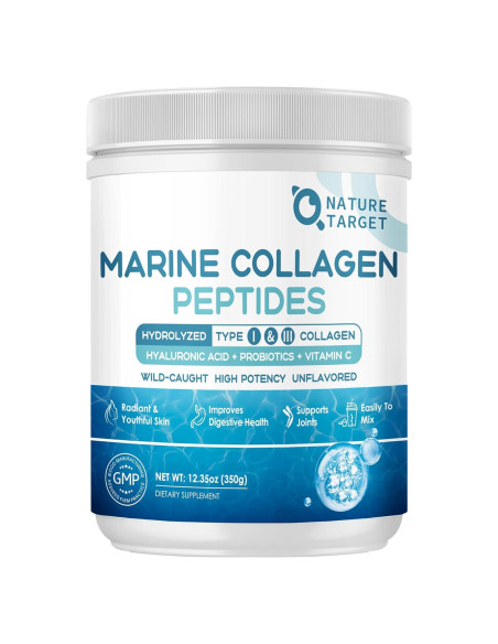 Polvo de Péptidos de Colágeno Marino Nature Target 350g