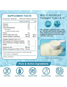 Polvo de Péptidos de Colágeno Marino Nature Target 350g 2