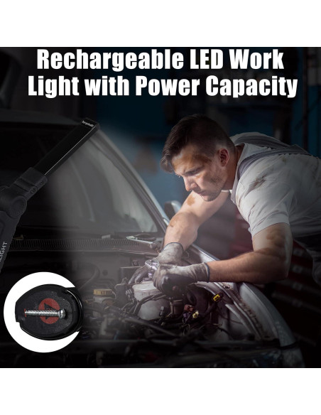 Luces de Trabajo LED Tuanse 6 Piezas Recargables Magnéticas